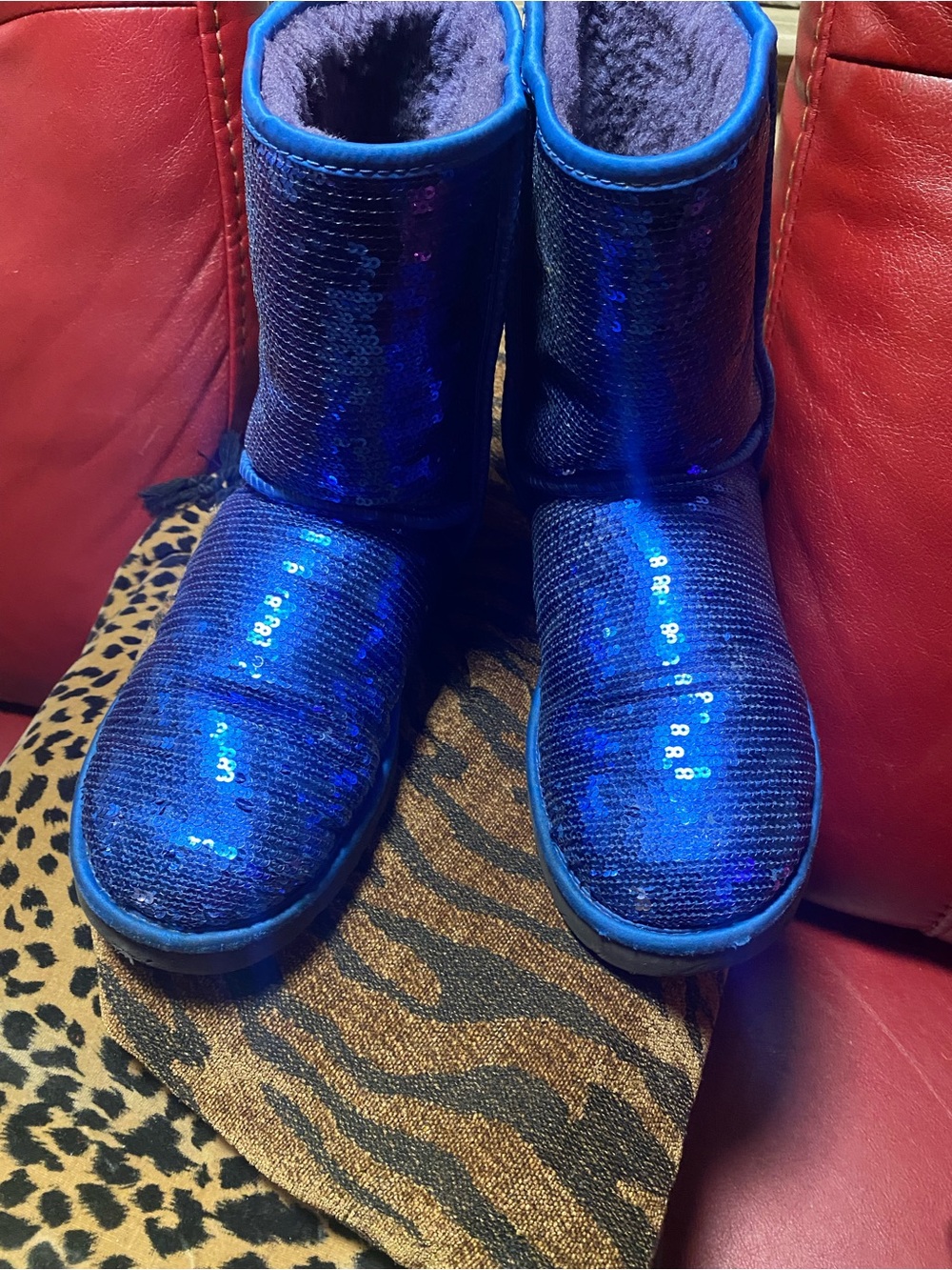 UGG Australia Blue Sequin Cozy Winter Boots women’s 11